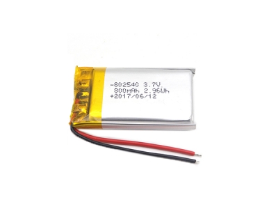 3.7V 800mAh Lithium Polymer Battey 802540