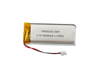 3.7V 850mAh 652253 Rechargeable Lipo Battery For Bluetooth Devices