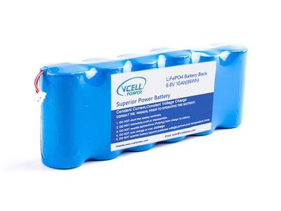 9.6V 10Ah 32650 3S2P Rechargeable LiFePo4 Battery Pack