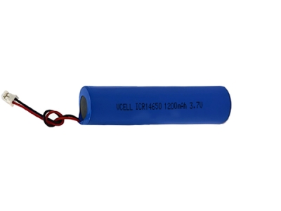 14650 1200mAh 3.7V Lithium Ion Rechageable Battery With Connector