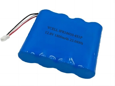VCELL 12.8v 1800mah IFR18650 4S1P LiFePo4 Battery Pack