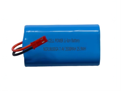 7.4V 3500mAh 2S1P 18650 Li-Ion Battery Pack With PCM