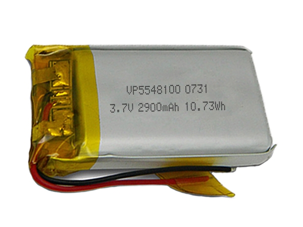 5548100 3.7V 2900mAh 可充电锂聚合物电池