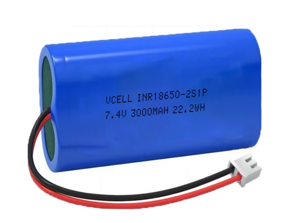 7.4V 3000mAh INR18650 2S1P Li Ion Battery